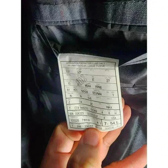 Ermenegildo Zegna Mila Trofeo 600 Blazer Mens 7-54L Gray Wool Silk Checkered - Picture 2 of 6